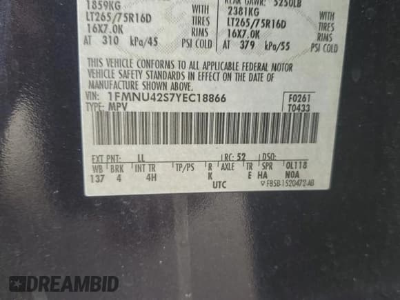 ✅ 2000 Ford Excursion Limited • VIN: 1FMNU42S7YEC18866 • Lot: 88724635. Wystawiony na Copart z przebiegiem 592 665 mil. Bezpłatny archiwum sprzedaży aukcyjnych z USA i szczegółowy raport historii pojazdu na DreamBid. Zdjęcie 13.