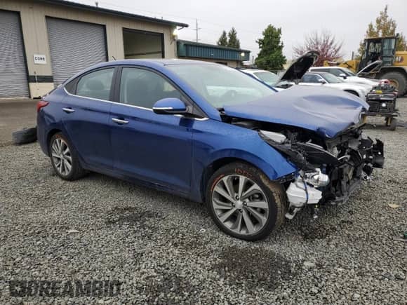 2021 Hyundai Accent Limited with VIN 3KPC34A67ME152725, listed as a Copart auction lot 74799464 with 24,519 mi miles and Salvage title. Bid and sale history available at DreamBid. Image 4.