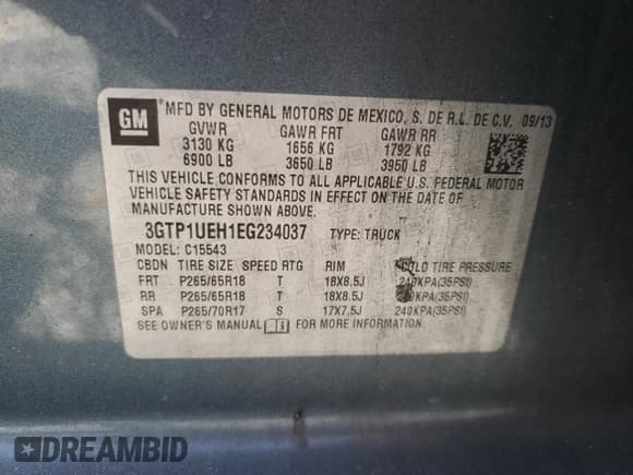 ✅ 2014 GMC Sierra 1500 SLE • VIN: 3GTP1UEH1EG234037 • Лот: 54277175. Опубликован ранее на Copart с пробегом 263 097 миль. Бесплатный доступ к архиву аукционных продаж из США и подробный отчёт об истории автомобиля на DreamBid. Изображение 12.