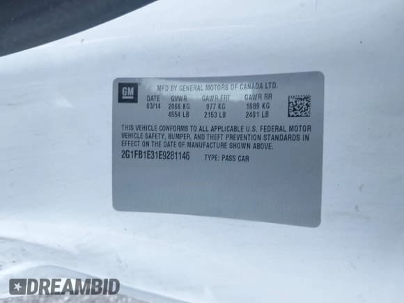 ✅ 2014 Chevrolet Camaro LT • VIN: 2G1FB1E31E9281146 • Lot: 43578201. Wystawiony na IAAI z przebiegiem 225 477 mil. Bezpłatny archiwum sprzedaży aukcyjnych z USA i szczegółowy raport historii pojazdu na DreamBid. Zdjęcie 9.