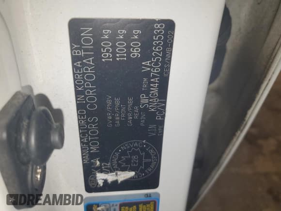 ✅ 2012 Kia Optima LX • VIN: KNAGM4A76C5263538 • Lot: 87232795. Wystawiony na Copart z przebiegiem 201 366 mil. Bezpłatny archiwum sprzedaży aukcyjnych z USA i szczegółowy raport historii pojazdu na DreamBid. Zdjęcie 12.