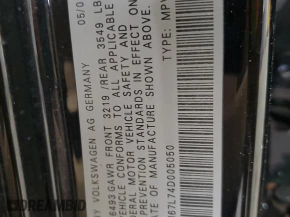 ✅ 2004 Volkswagen Touareg • VIN: WVGCM67L74D005050 • Lot: 62314225. Wystawiony na Copart z przebiegiem 110 592 mil. Bezpłatny archiwum sprzedaży aukcyjnych z USA i szczegółowy raport historii pojazdu na DreamBid. Zdjęcie 13.