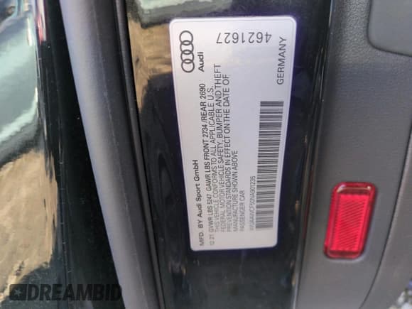 ✅ 2022 Audi RS 5 Sportback • VIN: WUAAWCF50NA901235 • Lot: 88243665. Listed on Copart with 16,983 mi. Free auction sales archive from the USA and detailed vehicle history report at DreamBid. Image 13.