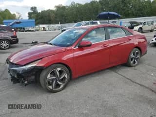 2023 Hyundai Elantra Limited with VIN KMHLP4AG2PU381683, listed as a Copart auction lot 80938235 with 41,195 mi miles and Salvage title. Bid and sale history available at DreamBid. Image 1.