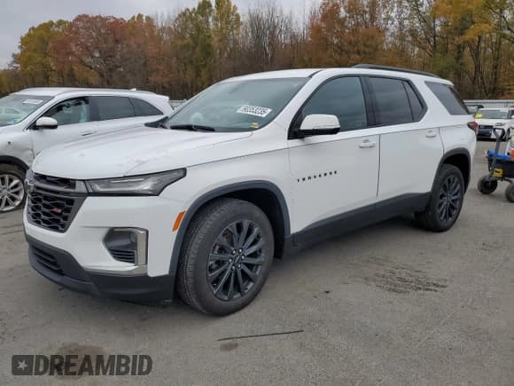 ✅ 2023 Chevrolet Traverse RS • VIN: 1GNERJKW9PJ255647 • Lot: 90353235. Listed on Copart with 54,131 mi. Free auction sales archive from the USA and detailed vehicle history report at DreamBid. Image 1.