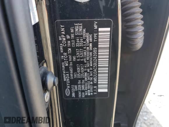 2011 Hyundai Tucson GLS z VIN KM8JU3AC5BU243989, wystawiony jako Copart lot #91693925 z przebiegiem 151 662 mil mil oraz Czysty tytuł • Clean title. Historia ofert i sprzedaży dostępna na DreamBid. Obrazek 13.