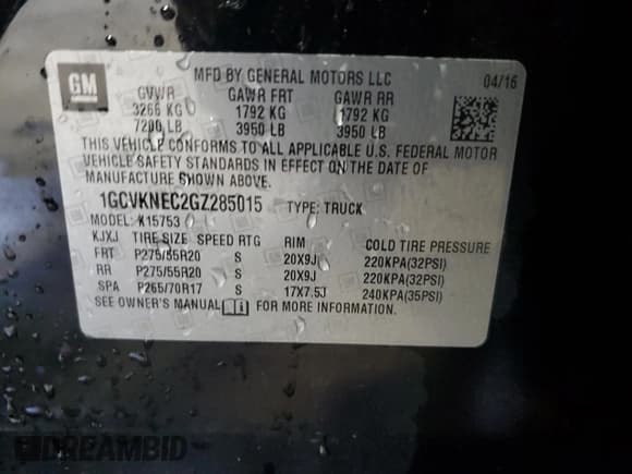 ✅ 2016 Chevrolet Silverado 1500 LS • VIN: 1GCVKNEC2GZ285015 • Лот: 88515405. Опубликован ранее на Copart с пробегом 91 996 миль. Бесплатный доступ к архиву аукционных продаж из США и подробный отчёт об истории автомобиля на DreamBid. Изображение 12.