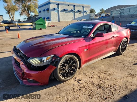 ✅ 2016 Ford Mustang GT Premium • VIN: 1FA6P8CF6G5261138 • Lot: 89555415. Listed on Copart with 92,883 mi. Free auction sales archive from the USA and detailed vehicle history report at DreamBid. Image 1.