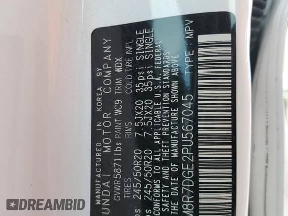 2023 Hyundai Palisade Calligraphy z VIN KM8R7DGE2PU567045, wystawiony jako Copart lot #70101724 z przebiegiem 29 290 mil mil oraz Szkoda całkowita • Salvage title. Historia ofert i sprzedaży dostępna na DreamBid. Obrazek 13.