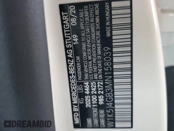 2021 Mercedes-Benz CLA 250 z VIN W1K5J4GB3MN158039, wystawiony jako Copart lot #67456025 z przebiegiem 143 075 mil mil oraz Szkoda całkowita • Salvage title. Historia ofert i sprzedaży dostępna na DreamBid. Obrazek 12.