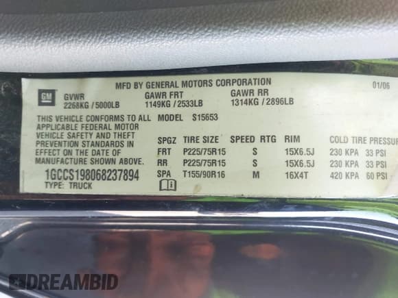 ✅ 2006 Chevrolet Colorado LS • VIN: 1GCCS198068237894 • Лот: 43520229. Опубликован ранее на IAAI с пробегом 159 647 миль. Бесплатный доступ к архиву аукционных продаж из США и подробный отчёт об истории автомобиля на DreamBid. Изображение 9.