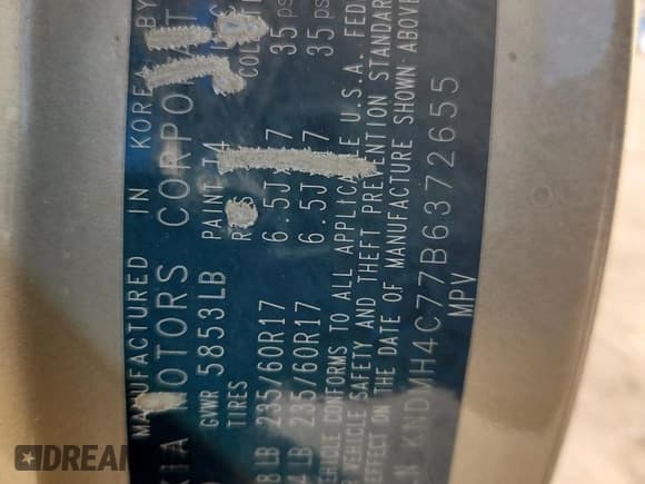 ✅ 2011 Kia Sedona EX • VIN: KNDMH4C77B6372655 • Lot: 82657935. Wystawiony na Copart z przebiegiem 78 164 mil. Bezpłatny archiwum sprzedaży aukcyjnych z USA i szczegółowy raport historii pojazdu na DreamBid. Zdjęcie 13.