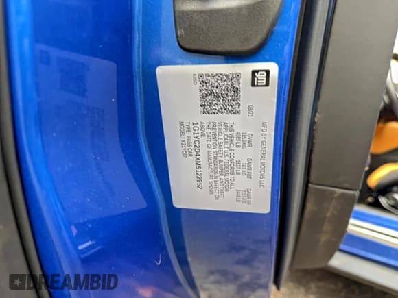 ✅ 2021 Chevrolet Corvette 3LT • VIN: 1G1YC2D4XM5122952 • Lot: 95783895. Wystawiony na Copart z przebiegiem 11 859 mil. Bezpłatny archiwum sprzedaży aukcyjnych z USA i szczegółowy raport historii pojazdu na DreamBid. Zdjęcie 10.