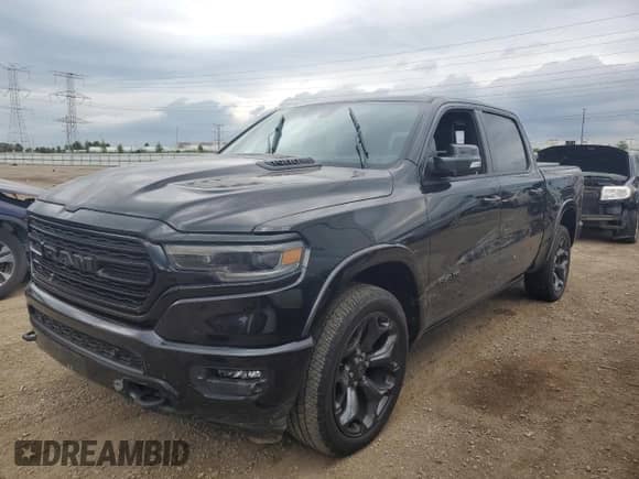 2021 Ram 1500 Limited with VIN 1C6SRFHT8MN672453, listed as a Copart auction lot 66826565 with 45,649 mi miles and Salvage title. Bid and sale history available at DreamBid. Image 1.