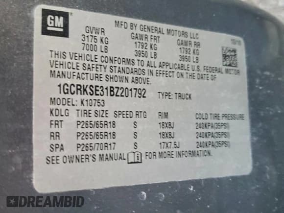 ✅ 2011 Chevrolet Silverado 1500 LT • VIN: 1GCRKSE31BZ201792 • Lot: 93935045. Listed on Copart with 178,659 mi. Free auction sales archive from the USA and detailed vehicle history report at DreamBid. Image 12.