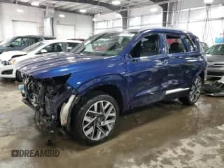 2021 Hyundai Santa Fe Calligraphy with VIN 5NMS5DAL9MH355443, listed as a Copart auction lot 47257535 with 53,855 mi miles and Salvage title. Bid and sale history available at DreamBid. Image 1.