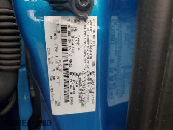 ✅ 2017 Ford Focus SE • VIN: 1FADP3F29HL222088 • Lot: 58585065. Listed on Copart with 125,896 mi. Free auction sales archive from the USA and detailed vehicle history report at DreamBid. Image 12.