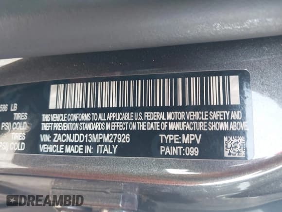 ✅ 2021 Jeep Renegade Limited • VIN: ZACNJDD13MPM27926 • Lot: 42226469. Wystawiony na IAAI z przebiegiem 30 271 mil. Bezpłatny archiwum sprzedaży aukcyjnych z USA i szczegółowy raport historii pojazdu na DreamBid. Zdjęcie 9.