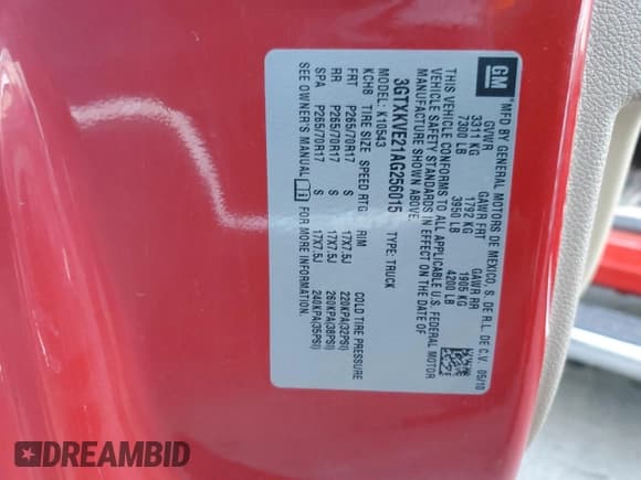 ✅ 2010 GMC Sierra 1500 • VIN: 3GTXKVE21AG256015 • Lot: 81150644. Wystawiony na Copart z przebiegiem 209 411 mil. Bezpłatny archiwum sprzedaży aukcyjnych z USA i szczegółowy raport historii pojazdu na DreamBid. Zdjęcie 12.