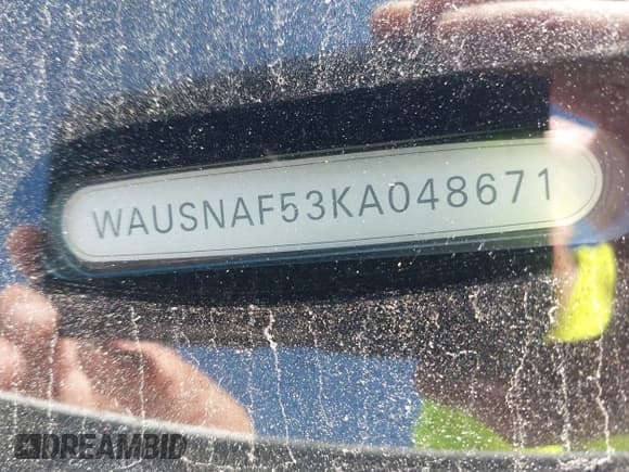 ✅ 2019 Audi A5 Premium • VIN: WAUSNAF53KA048671 • Lot: 43597552. Listed on IAAI with 69,686 mi. Free auction sales archive from the USA and detailed vehicle history report at DreamBid. Image 9.