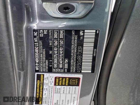 ✅ 2024 Mercedes-Benz GLS 450 • VIN: 4JGFF5KE6RB173839 • Lot: 96074945. Wystawiony na Copart z przebiegiem 3 429 mil. Bezpłatny archiwum sprzedaży aukcyjnych z USA i szczegółowy raport historii pojazdu na DreamBid. Zdjęcie 13.