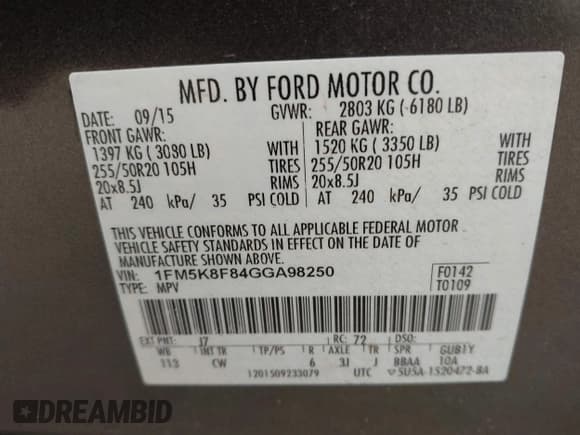 ✅ 2016 Ford Explorer Limited • VIN: 1FM5K8F84GGA98250 • Lot: 42198971. Wystawiony na IAAI z przebiegiem 188 812 mil. Bezpłatny archiwum sprzedaży aukcyjnych z USA i szczegółowy raport historii pojazdu na DreamBid. Zdjęcie 9.