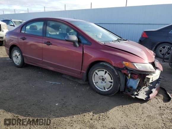 ✅ 2008 Honda Civic DX-G • VIN: 2HGFA16478H016566 • Lot: 47338675. Listed on Copart with 160,705 mi. Free auction sales archive from the USA and detailed vehicle history report at DreamBid. Image 4.