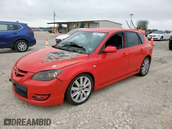 ✅ 2007 Mazda 3 Mazdaspeed3 Sport • VIN: JM1BK34L771657620 • Лот: 59393745. Опубликован ранее на Copart с пробегом Не указан. Бесплатный доступ к архиву аукционных продаж из США и подробный отчёт об истории автомобиля на DreamBid. Изображение 1.