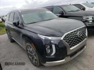 2022 Hyundai Palisade Calligraphy z VIN KM8R7DHE7NU442960, wystawiony jako Copart lot #62991542 z przebiegiem 8 842 mil mil oraz . Historia ofert i sprzedaży dostępna na DreamBid. Obrazek 1.