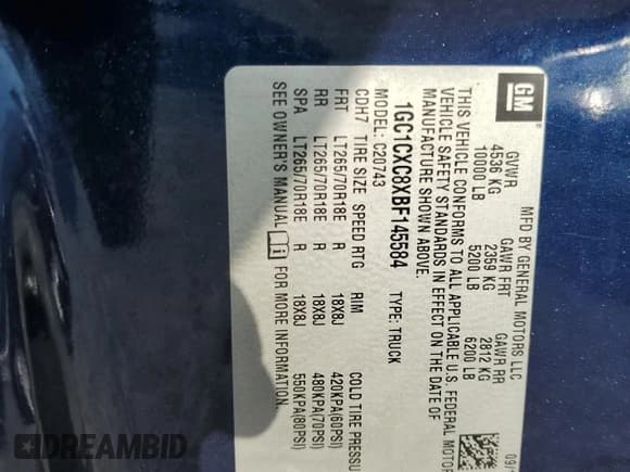 ✅ 2011 Chevrolet Silverado 2500HD LT • VIN: 1GC1CXC8XBF145584 • Лот: 42145375. Опубликован ранее на Copart с пробегом 106 345 миль. Бесплатный доступ к архиву аукционных продаж из США и подробный отчёт об истории автомобиля на DreamBid. Изображение 13.