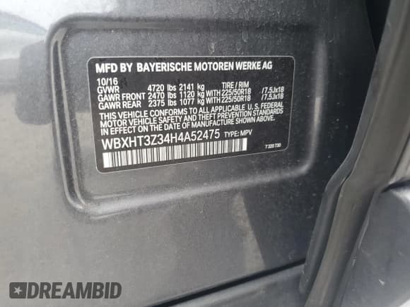 ✅ 2017 BMW X1 xDrive28i • VIN: WBXHT3Z34H4A52475 • Lot: 82125045. Wystawiony na Copart z przebiegiem 78 141 mil. Bezpłatny archiwum sprzedaży aukcyjnych z USA i szczegółowy raport historii pojazdu na DreamBid. Zdjęcie 13.