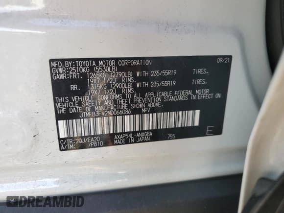 ✅ 2021 Toyota RAV4 XSE • VIN: JTMFB3FV2MD066086 • Lot: 57253325. Listed on Copart with 14,827 mi. Free auction sales archive from the USA and detailed vehicle history report at DreamBid. Image 14.