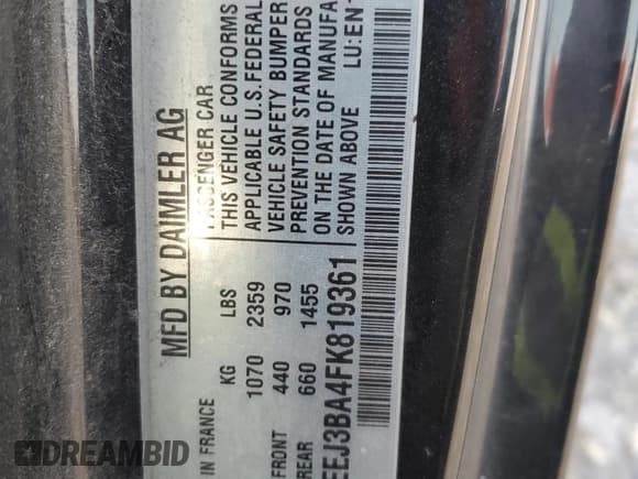 ✅ 2015 Smart fortwo Passion • VIN: WMEEJ3BA4FK819361 • Лот: 81025695. Опубликован ранее на Copart с пробегом Не указан. Бесплатный доступ к архиву аукционных продаж из США и подробный отчёт об истории автомобиля на DreamBid. Изображение 12.