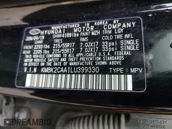 ✅ 2020 Hyundai Kona SEL • VIN: KM8K2CAA1LU399330 • Лот: 37848484. Опубликован ранее на Copart с пробегом 73 351 миль. Бесплатный доступ к архиву аукционных продаж из США и подробный отчёт об истории автомобиля на DreamBid. Изображение 14.