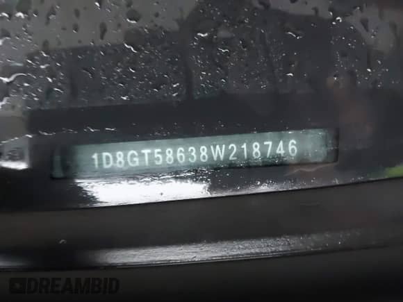 2008 Dodge Nitro R/T with VIN 1D8GT58638W218746, listed as a IAAI auction lot 42200153 with 186,676 mi miles and . Bid and sale history available at DreamBid. Image 9.