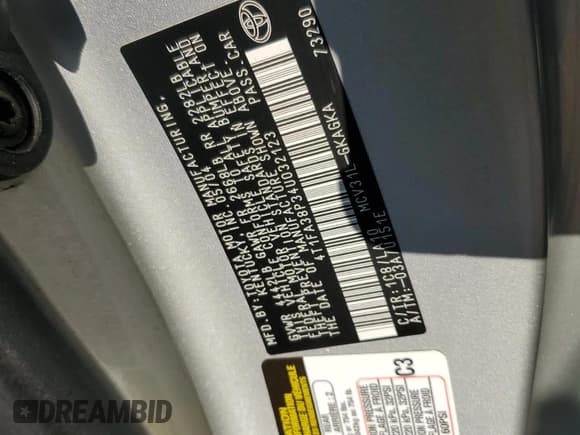 ✅ 2004 Toyota Solara SE • VIN: 4T1FA38P34U032123 • Lot: 63976724. Listed on Copart with 121,777 mi. Free auction sales archive from the USA and detailed vehicle history report at DreamBid. Image 12.