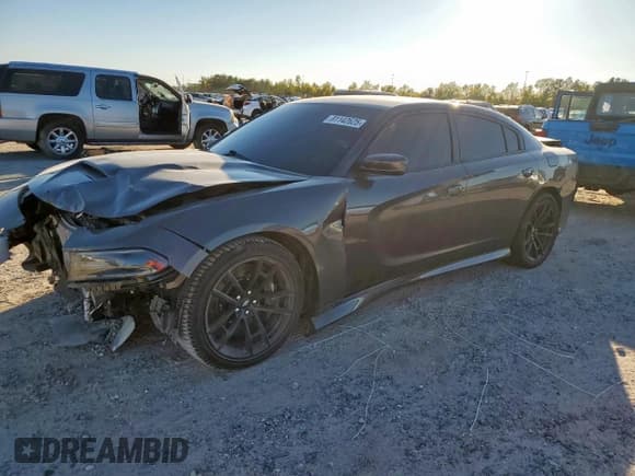 ✅ 2021 Dodge Charger Scat Pack • VIN: 2C3CDXGJ7MH540721 • Лот: 91142625. Опубликован ранее на Copart с пробегом 78 107 миль. Бесплатный доступ к архиву аукционных продаж из США и подробный отчёт об истории автомобиля на DreamBid. Изображение 1.