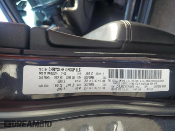 ✅ 2014 Jeep Grand Cherokee Limited • VIN: 1C4RJEBG7EC240020 • Lot: 66308455. Listed on Copart with 145,920 mi. Free auction sales archive from the USA and detailed vehicle history report at DreamBid. Image 12.