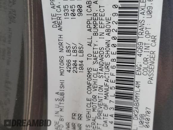 ✅ 2011 Mitsubishi Eclipse GS Sport • VIN: 4A37L5EF6BE002290 • Lot: 70264675. Wystawiony na Copart z przebiegiem Nie podano. Bezpłatny archiwum sprzedaży aukcyjnych z USA i szczegółowy raport historii pojazdu na DreamBid. Zdjęcie 12.