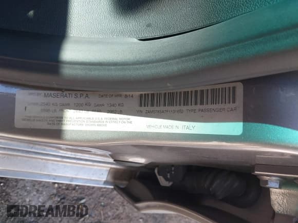 ✅ 2015 Maserati Ghibli • VIN: ZAM57XSA7F1131652 • Lot: 41560759. Listed on IAAI with 103,537 mi. Free auction sales archive from the USA and detailed vehicle history report at DreamBid. Image 9.