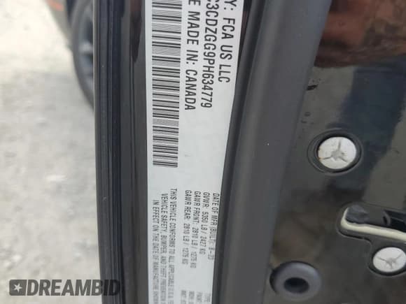 ✅ 2023 Dodge Challenger SXT • VIN: 2C3CDZGG9PH634779 • Lot: 69059214. Wystawiony na Copart z przebiegiem 15 421 mil. Bezpłatny archiwum sprzedaży aukcyjnych z USA i szczegółowy raport historii pojazdu na DreamBid. Zdjęcie 12.