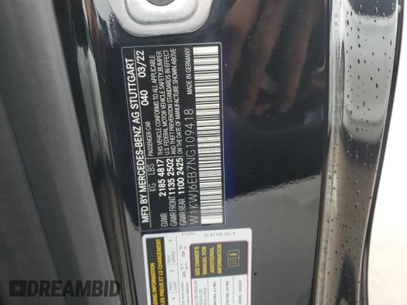 ✅ 2022 Mercedes-Benz C 43 AMG • VIN: W1KWJ6EB7NG109418 • Lot: 55928653. Wystawiony na Copart z przebiegiem 20 881 mil. Bezpłatny archiwum sprzedaży aukcyjnych z USA i szczegółowy raport historii pojazdu na DreamBid. Zdjęcie 13.