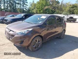 2014 Hyundai Tucson GLS with VIN KM8JT3AF2EU847632, listed as a IAAI auction lot 43447003 with 103,178 mi miles and . Bid and sale history available at DreamBid. Image 2.
