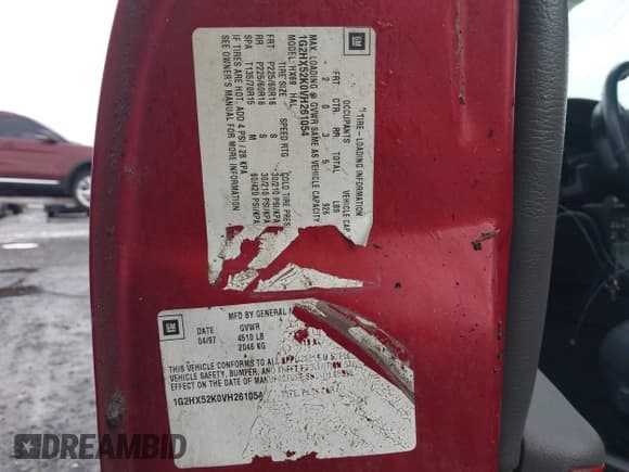 ✅ 1997 Pontiac Bonneville SE • VIN: 1G2HX52K0VH261054 • Lot: 43826174. Listed on IAAI with 148,296 mi. Free auction sales archive from the USA and detailed vehicle history report at DreamBid. Image 12.