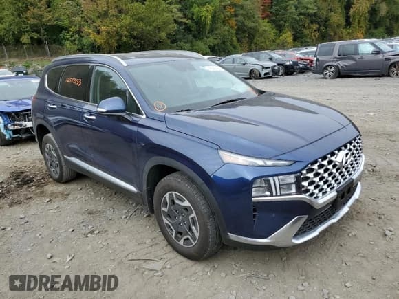 ✅ 2023 Hyundai Santa Fe Blue • VIN: 5NMS2DA13PH000358 • Lot: 72522433. Wystawiony na Copart z przebiegiem 9 105 mil. Bezpłatny archiwum sprzedaży aukcyjnych z USA i szczegółowy raport historii pojazdu na DreamBid. Zdjęcie 4.