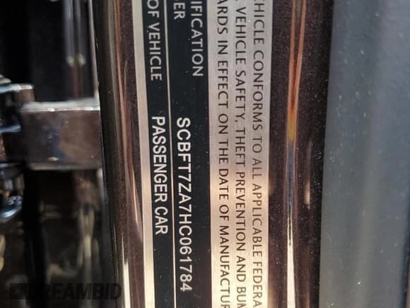 ✅ 2017 Bentley Continental GT • VIN: SCBFT7ZA7HC061784 • Lot: 67612394. Wystawiony na Copart z przebiegiem 25 803 mil. Bezpłatny archiwum sprzedaży aukcyjnych z USA i szczegółowy raport historii pojazdu na DreamBid. Zdjęcie 12.