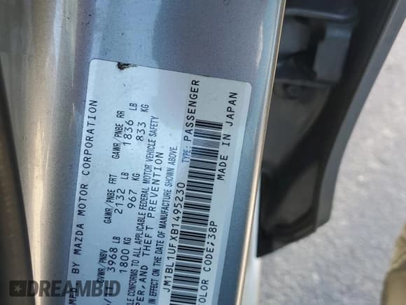 ✅ 2011 Mazda 3 i Sport • VIN: JM1BL1UFXB1495230 • Lot: 86763045. Listed on Copart with 164,536 mi. Free auction sales archive from the USA and detailed vehicle history report at DreamBid. Image 12.