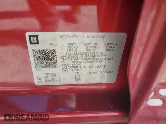 ✅ 2019 Chevrolet Silverado 1500 LT • VIN: 1GCPWCED0KZ110278 • Lot: 77800884. Wystawiony na Copart z przebiegiem 55 812 mil. Bezpłatny archiwum sprzedaży aukcyjnych z USA i szczegółowy raport historii pojazdu na DreamBid. Zdjęcie 12.