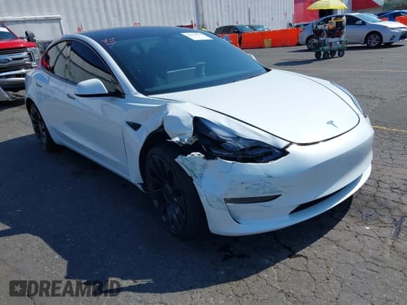 ✅ 2023 Tesla Model 3 Performance • VIN: 5YJ3E1EC9PF507353 • Lot: 42571953. Listed on IAAI with 45,581 mi. Free auction sales archive from the USA and detailed vehicle history report at DreamBid. Image 1.