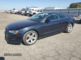 ✅ 2014 Audi A5 Premium • VIN: WAUCFAFR1EA016343 • Lot: 91299515. Listed on Copart with 124,989 mi. Free auction sales archive from the USA and detailed vehicle history report at DreamBid. Image 1.